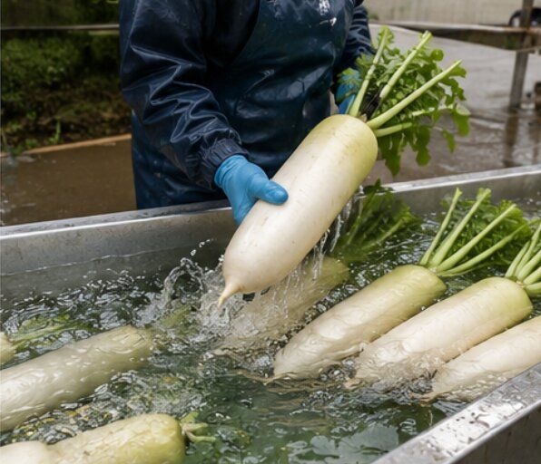 水洗いの工程